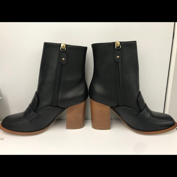 $1200 Loewe black loafer boot 38 New - Picture 4 of 8